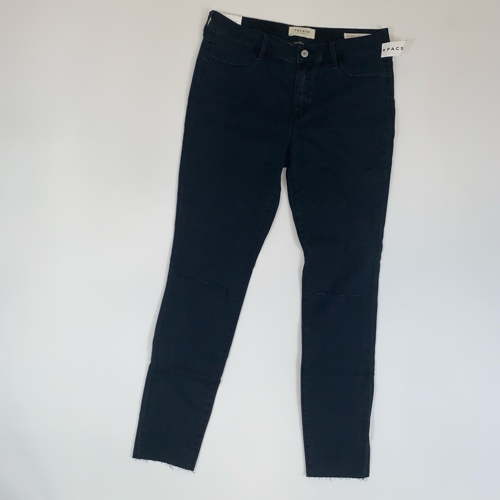 Pacsun perfect fit dark indigo jegging knee rip N